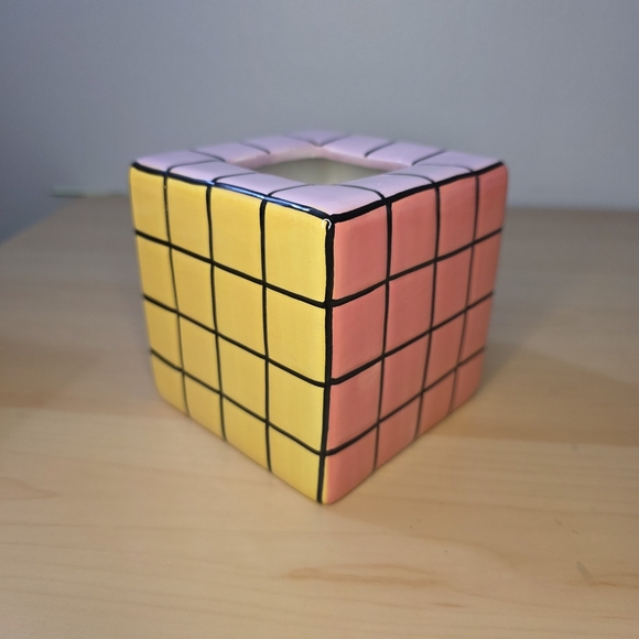 4” D Ceramic Rubic Cube Container by Ashland - Picture 2 of 6